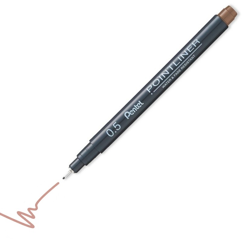 PENTEL dokumentární Pointliner 0,5mm sépia