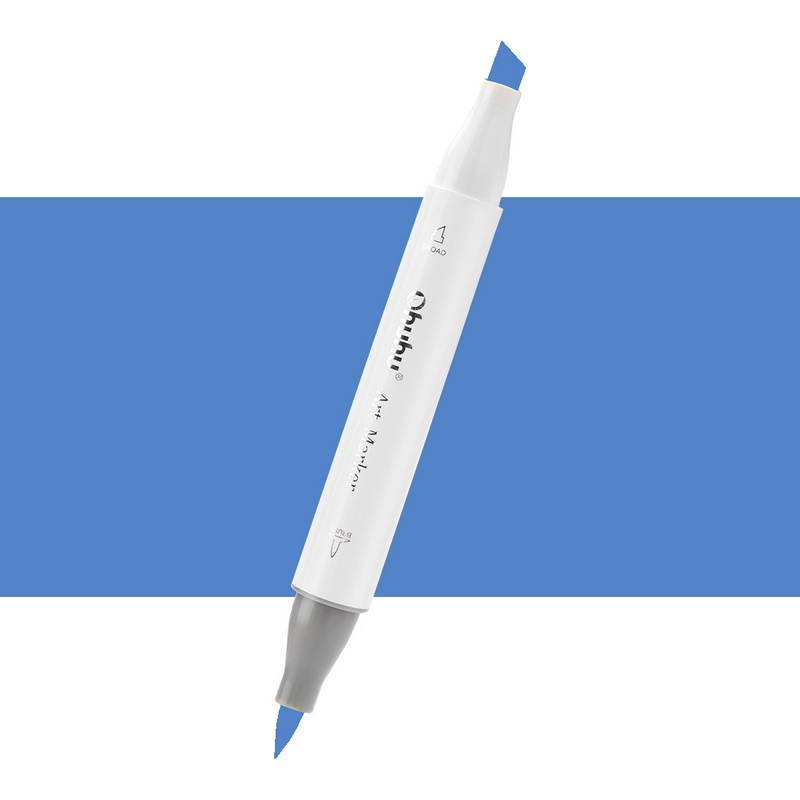 Lihová fixa OHUHU oboustranná Brush & Chisel, B170 Hyacinth