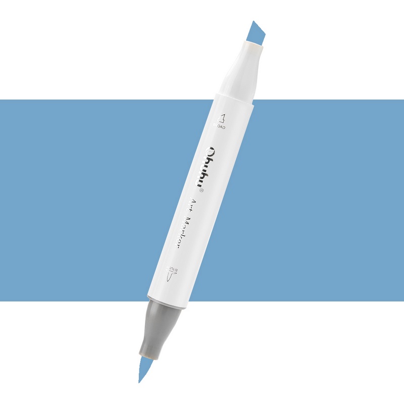Lihová fixa OHUHU oboustranná Brush & Chisel, B260 Smoky Blue