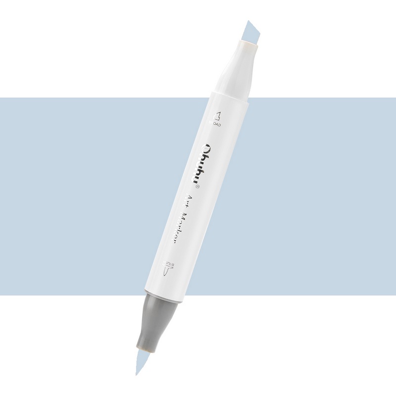 Lihová fixa OHUHU oboustranná Brush & Chisel, BG03 Blue Grey 3