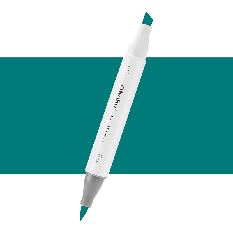 Lihová fixa OHUHU oboustranná Brush & Chisel, BG7 Forest Green