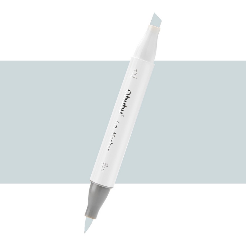 Lihová fixa OHUHU oboustranná Brush & Chisel, BG9 Pigeon Blue