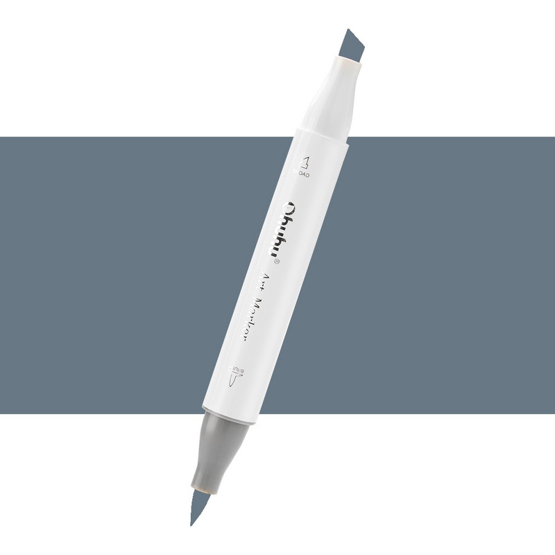 Lihová fixa OHUHU oboustranná Brush & Chisel, CG07 Cool Grey 7