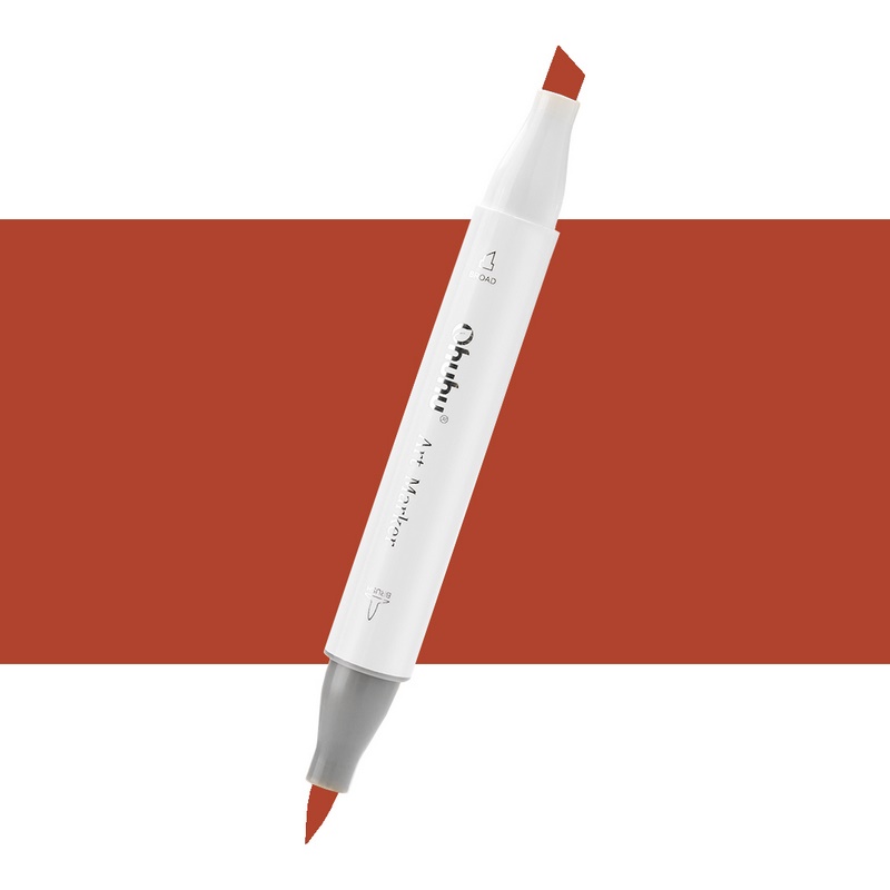 Lihová fixa OHUHU oboustranná Brush & Chisel, E080 Praline