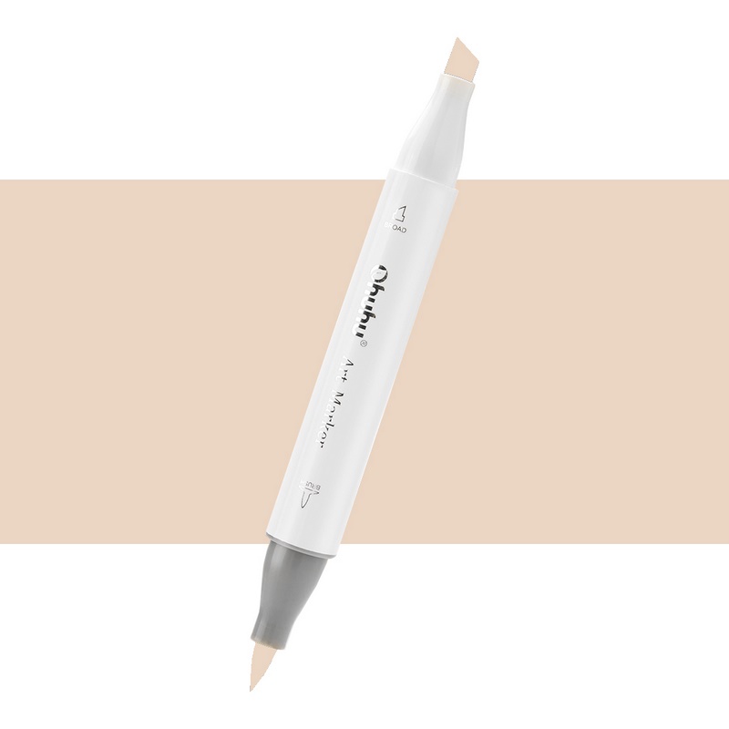 Lihová fixa OHUHU oboustranná Brush & Chisel, E160 Soft Sun