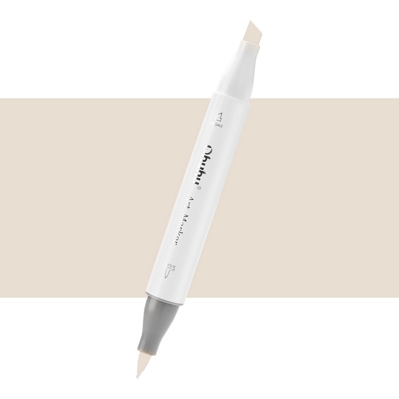 Lihová fixa OHUHU oboustranná Brush & Chisel, E280 Sand White