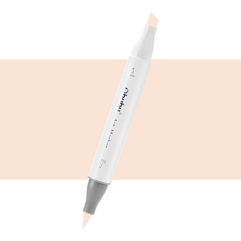 Lihová fixa OHUHU oboustranná Brush & Chisel, E330 Milky White