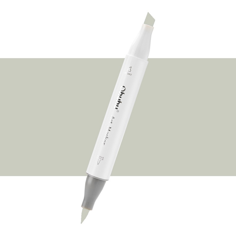 Lihová fixa OHUHU oboustranná Brush & Chisel, E432 Vert Celadon