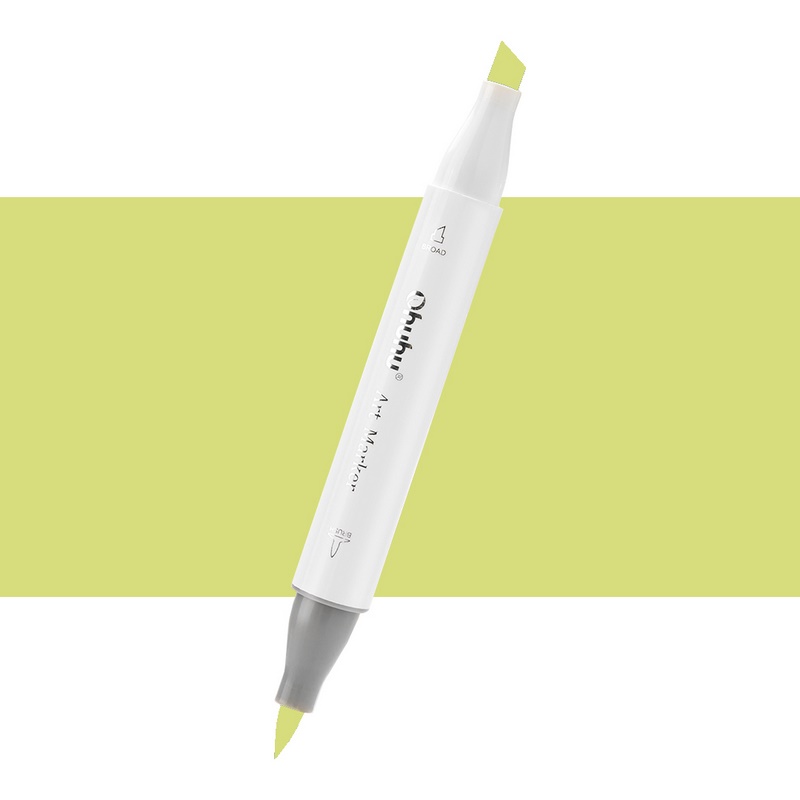 Lihová fixa OHUHU oboustranná Brush & Chisel, G050 Celadon Green