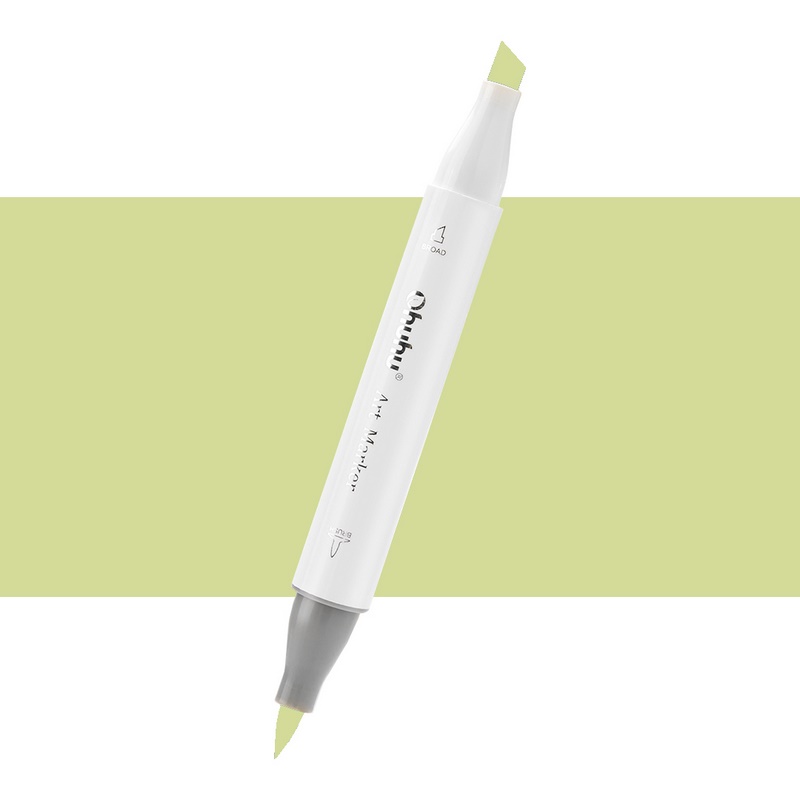 Lihová fixa OHUHU oboustranná Brush & Chisel, G060 Celery Yellow