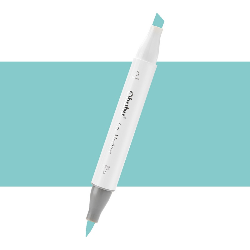 Lihová fixa OHUHU oboustranná Brush & Chisel, G324 Aqua Blue