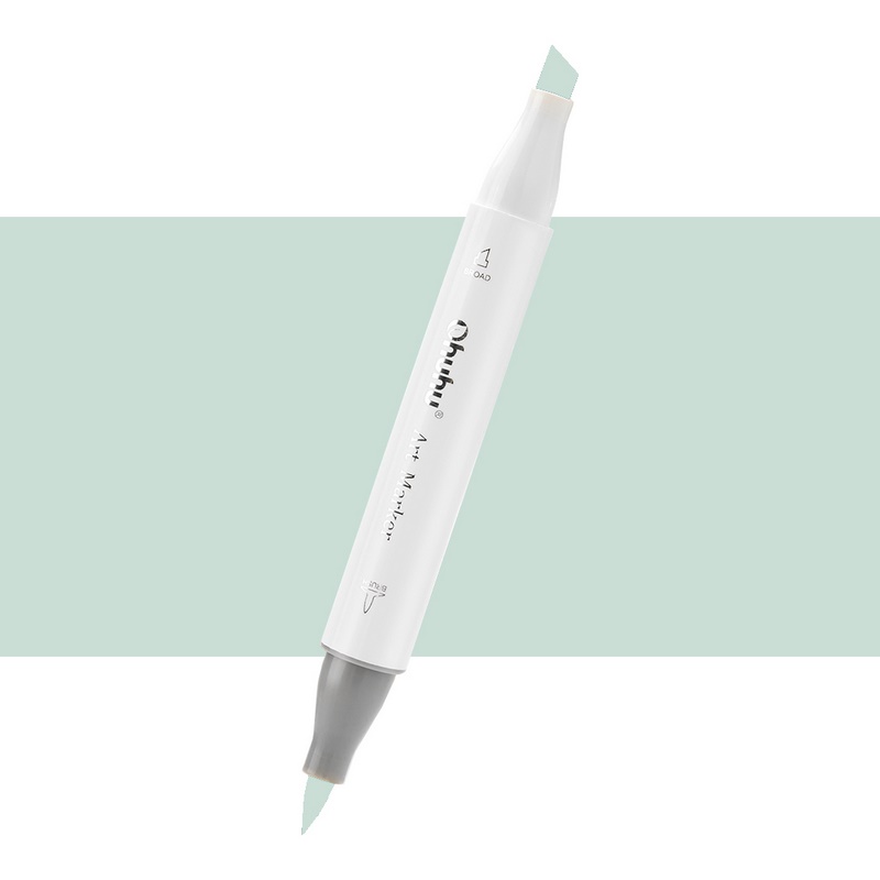 Lihová fixa OHUHU oboustranná Brush & Chisel, G410 Light Holly Green
