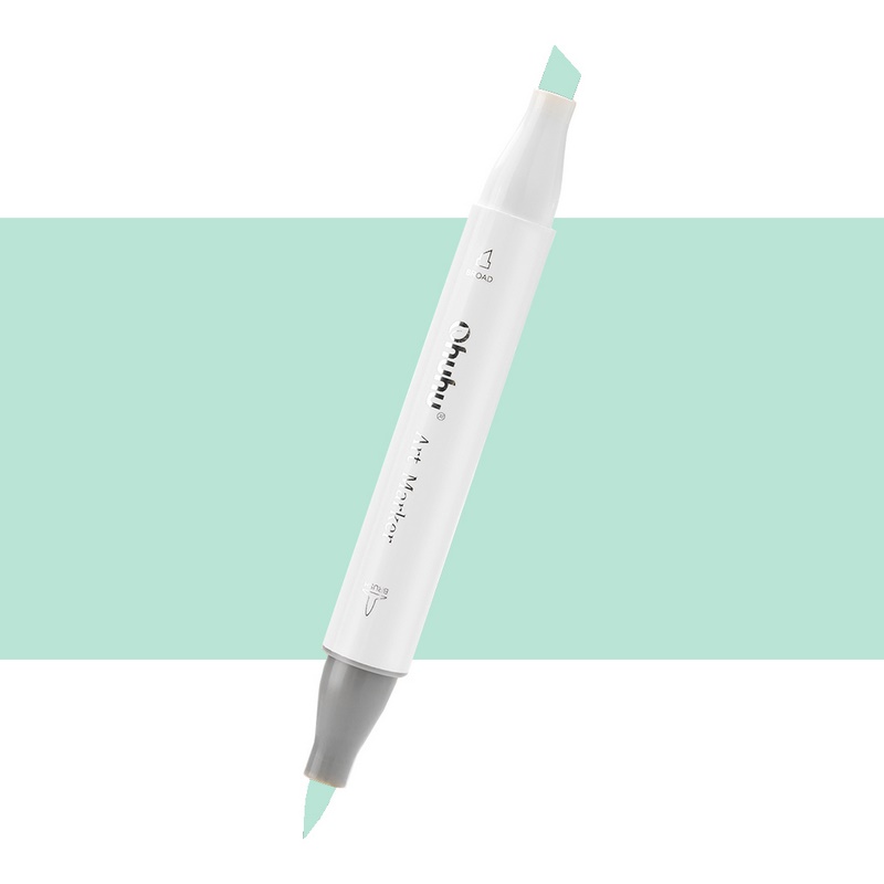 Lihová fixa OHUHU oboustranná Brush & Chisel, G420 Green Shadow