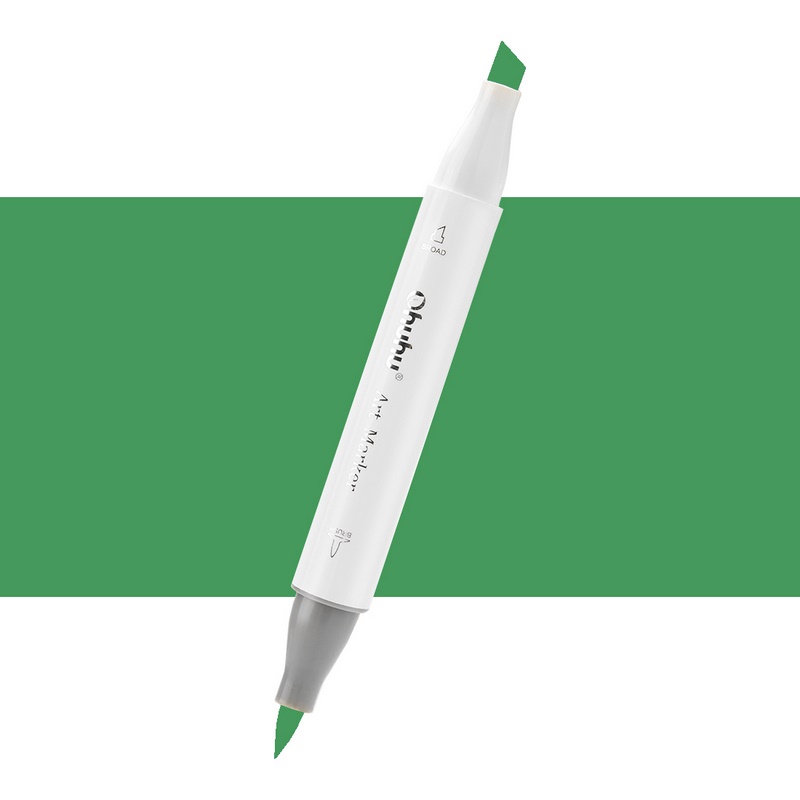 Lihová fixa OHUHU oboustranná Brush & Chisel, G470 Pine Tree Green