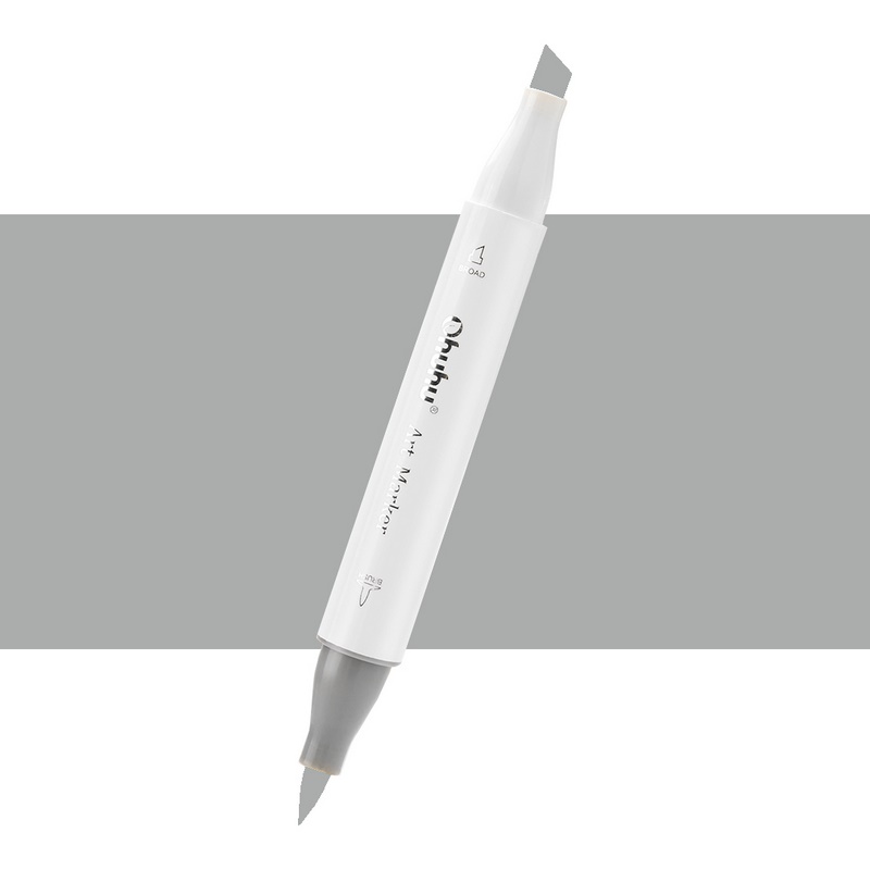 Lihová fixa OHUHU oboustranná Brush & Chisel, GG060 Green Grey 06