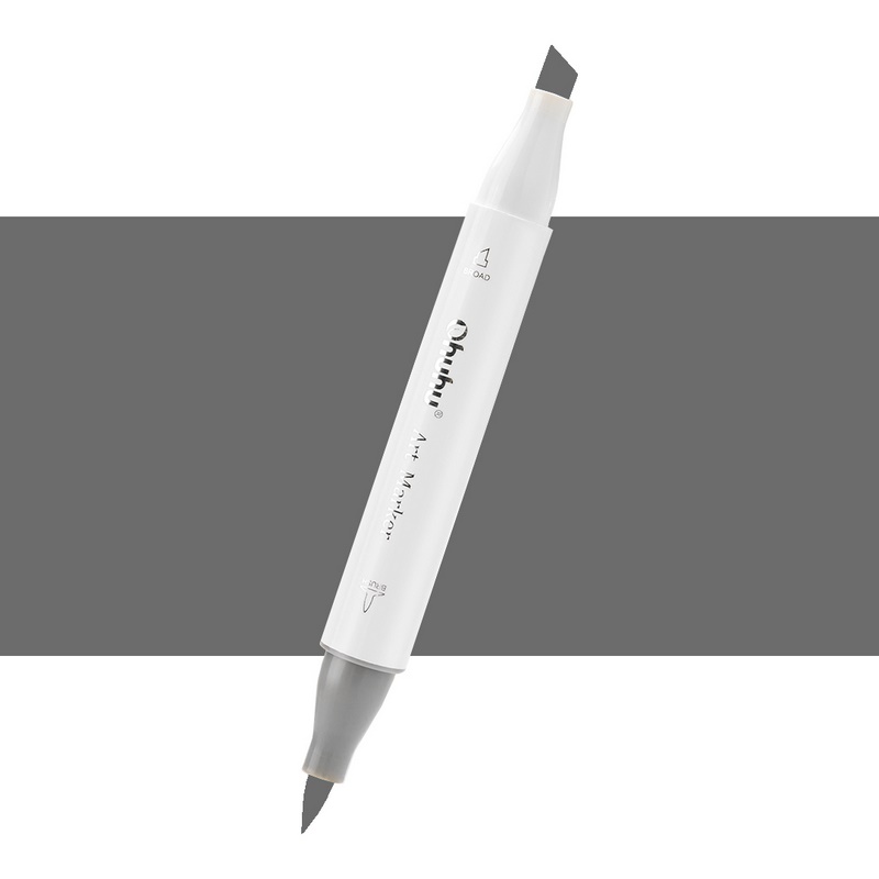 Lihová fixa OHUHU oboustranná Brush & Chisel, GG110 Toner Grey