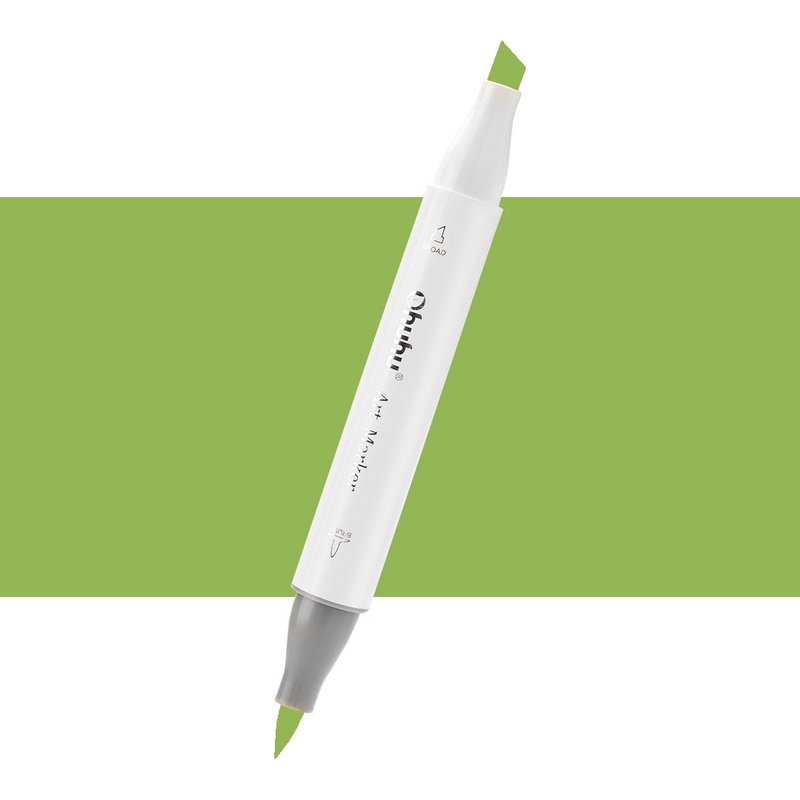 Lihová fixa OHUHU oboustranná Brush & Chisel, GY8 Petits Pois