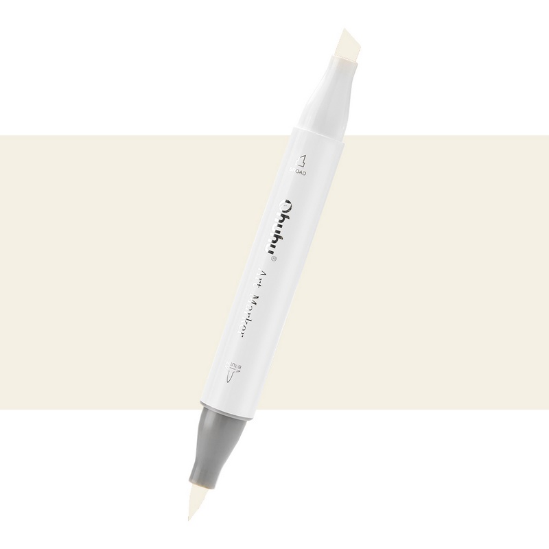 Lihová fixa OHUHU oboustranná Brush & Chisel, GY173 Dim Green