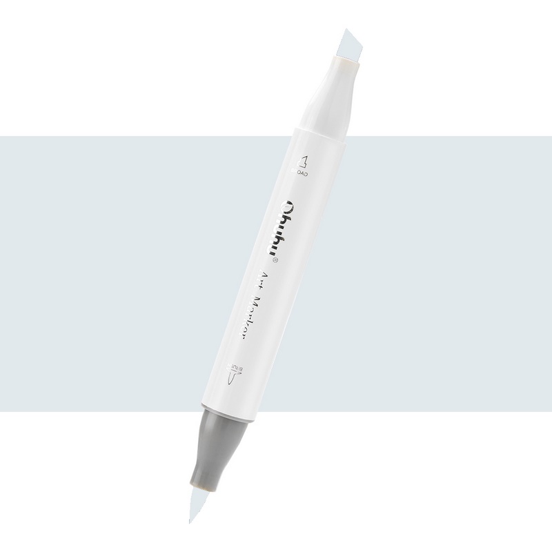 Lihová fixa OHUHU oboustranná Brush & Chisel, MG020 Blue Grey 02