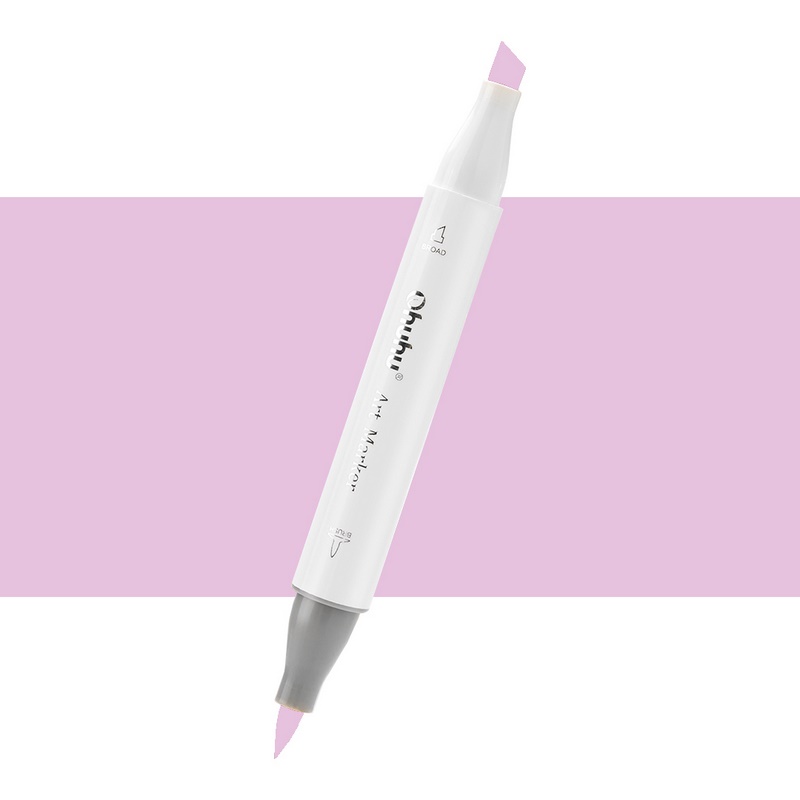 Lihová fixa OHUHU oboustranná Brush & Chisel, P3 Pastel Violet