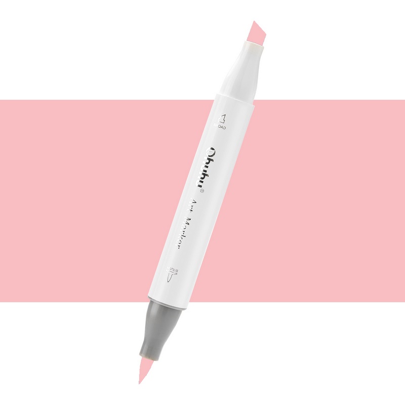 Lihová fixa OHUHU oboustranná Brush & Chisel, R050 Chocolate Pink