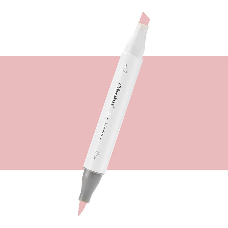 Lihová fixa OHUHU oboustranná Brush & Chisel, R090 Light Tea Rose