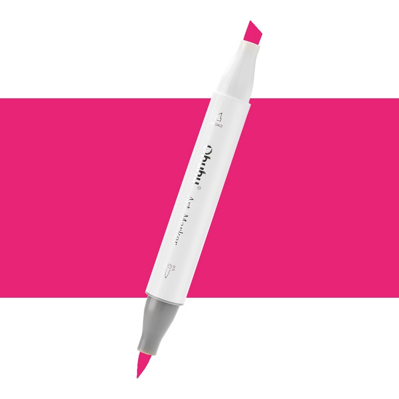 Lihová fixa OHUHU oboustranná Brush & Chisel, R5 Cherry Pink