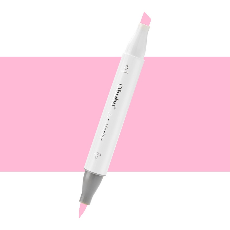Lihová fixa OHUHU oboustranná Brush & Chisel, R10 Pastel Pink