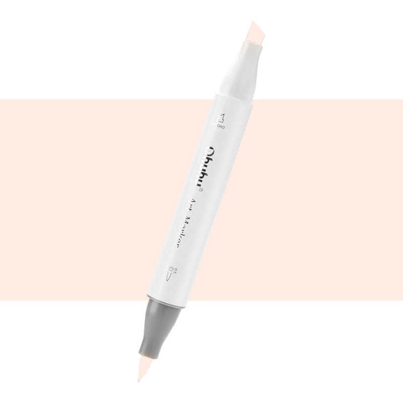 Lihová fixa OHUHU oboustranná Brush & Chisel, R18 Pastel Peach