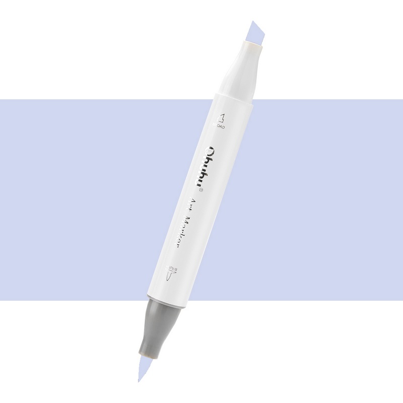 Lihová fixa OHUHU oboustranná Brush & Chisel, R25 Pale Blue Violet
