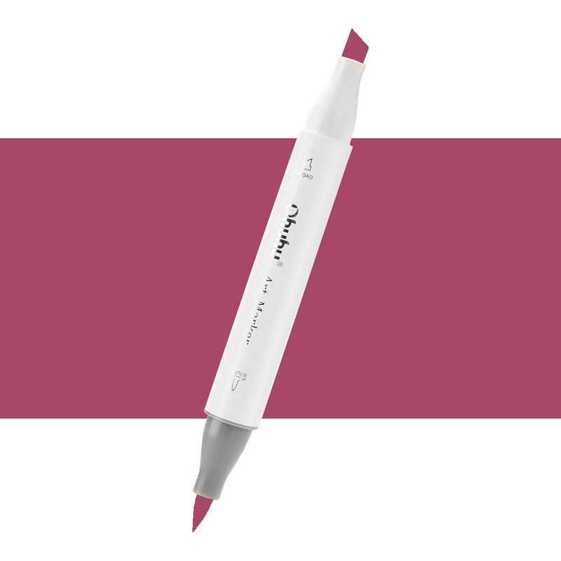 Lihová fixa OHUHU oboustranná Brush & Chisel, R240 Garnet