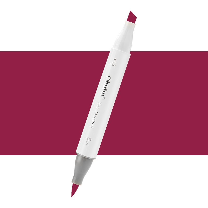 Lihová fixa OHUHU oboustranná Brush & Chisel, R290 Cardinal