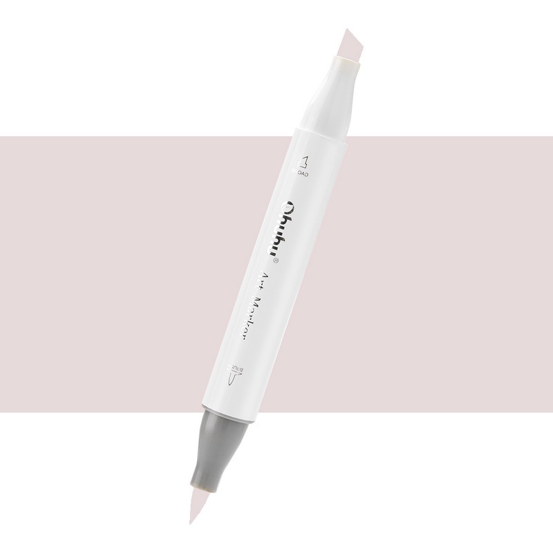 Lihová fixa OHUHU oboustranná Brush & Chisel, RG030 Red Grey 03