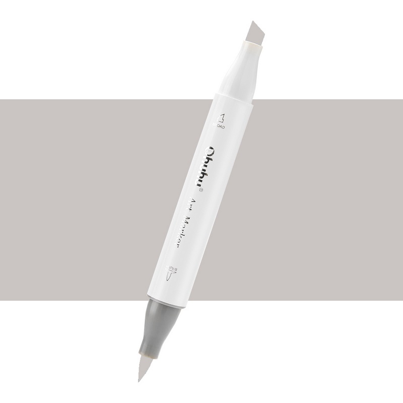Lihová fixa OHUHU oboustranná Brush & Chisel, RG050 Red Grey 05