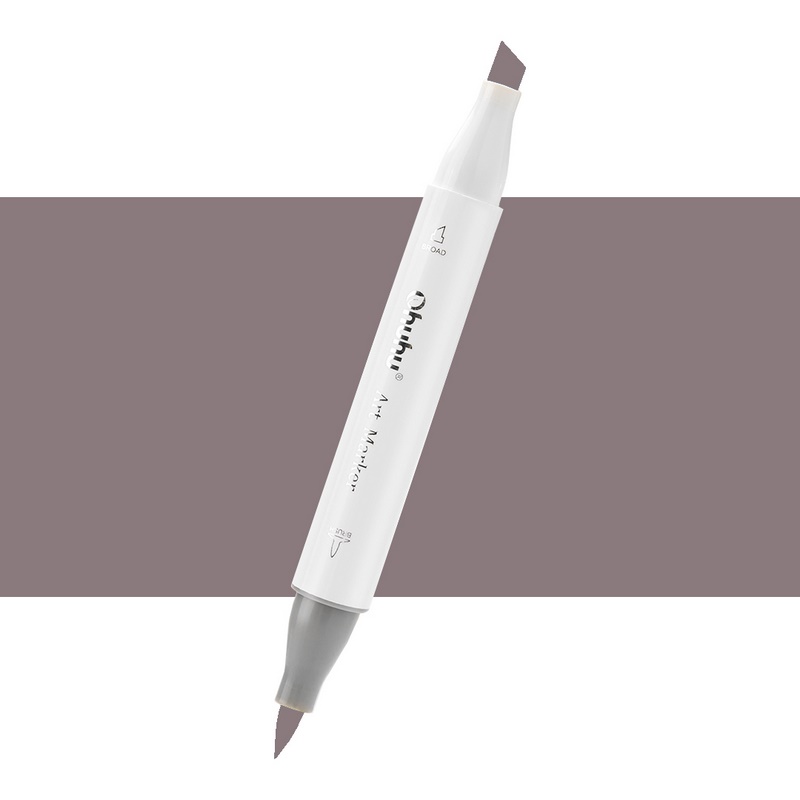 Lihová fixa OHUHU oboustranná Brush & Chisel, RG080 Red Grey 08
