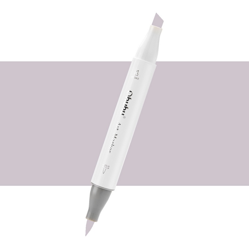 Lihová fixa OHUHU oboustranná Brush & Chisel, RG120 Red Grey 12