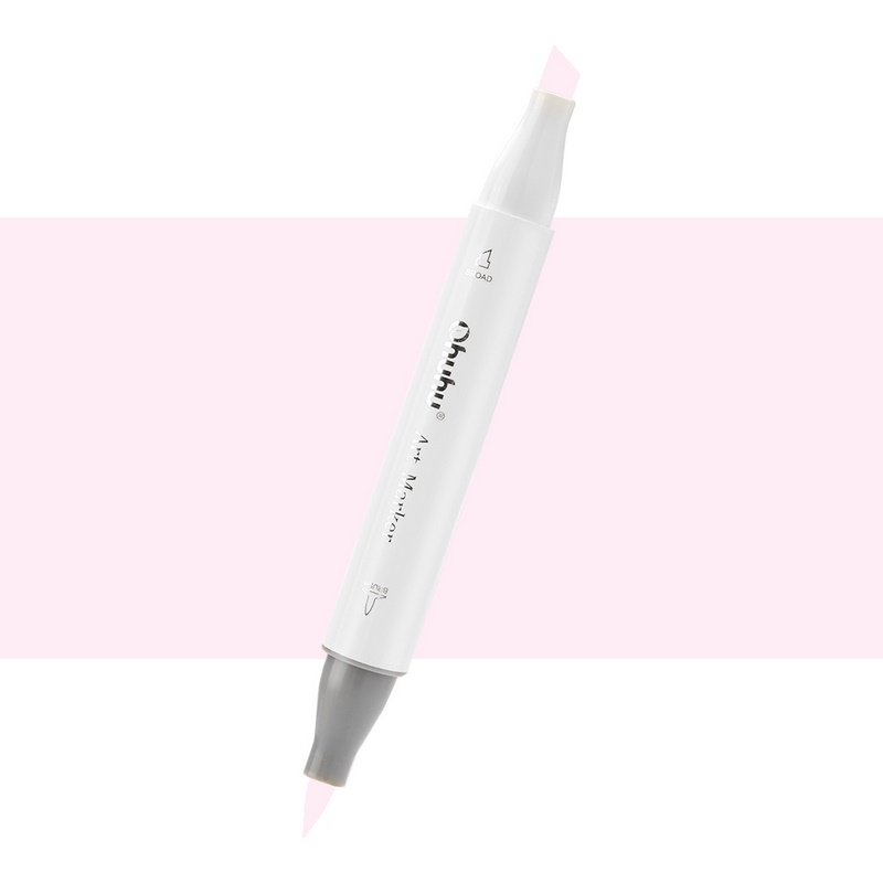 Lihová fixa OHUHU oboustranná Brush & Chisel, RV120 Pale Pink
