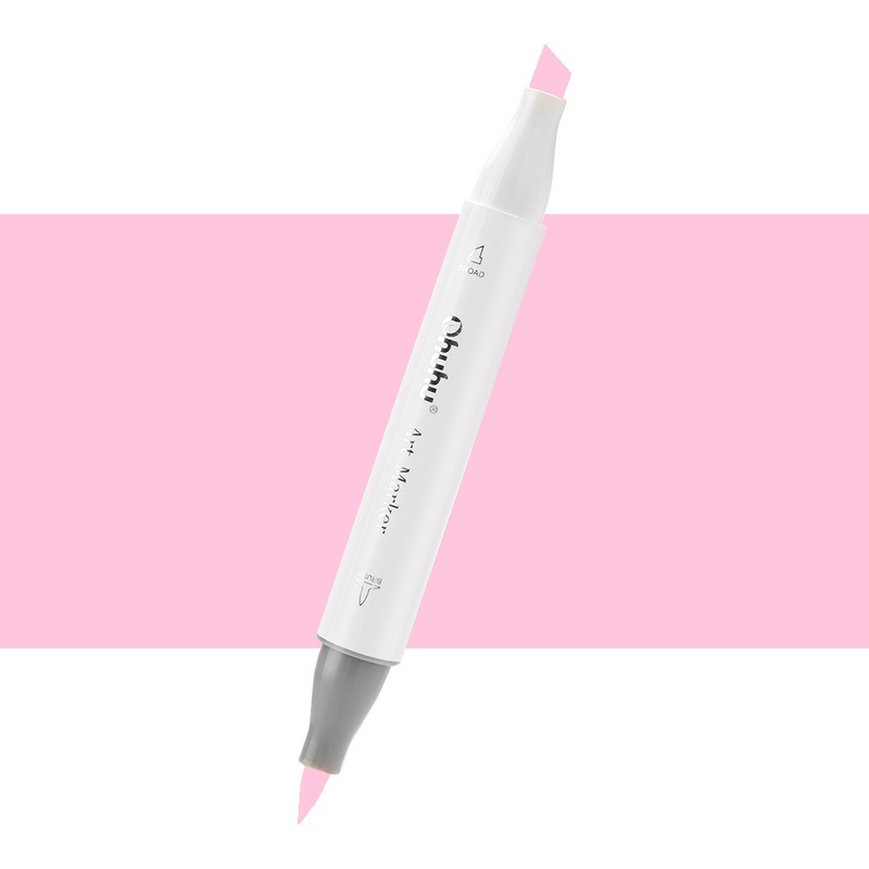 Lihová fixa OHUHU oboustranná Brush & Chisel, RV280 Light Pink