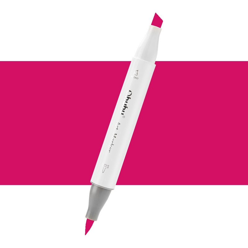Lihová fixa OHUHU oboustranná Brush & Chisel, RV350 Crimson