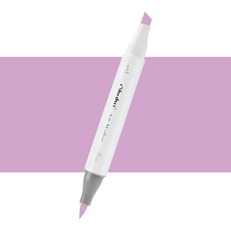 Lihová fixa OHUHU oboustranná Brush & Chisel, V050 Pearl Violet