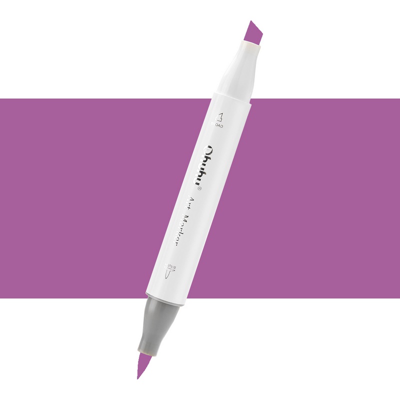 Lihová fixa OHUHU oboustranná Brush & Chisel, V070 Eggplant Purple