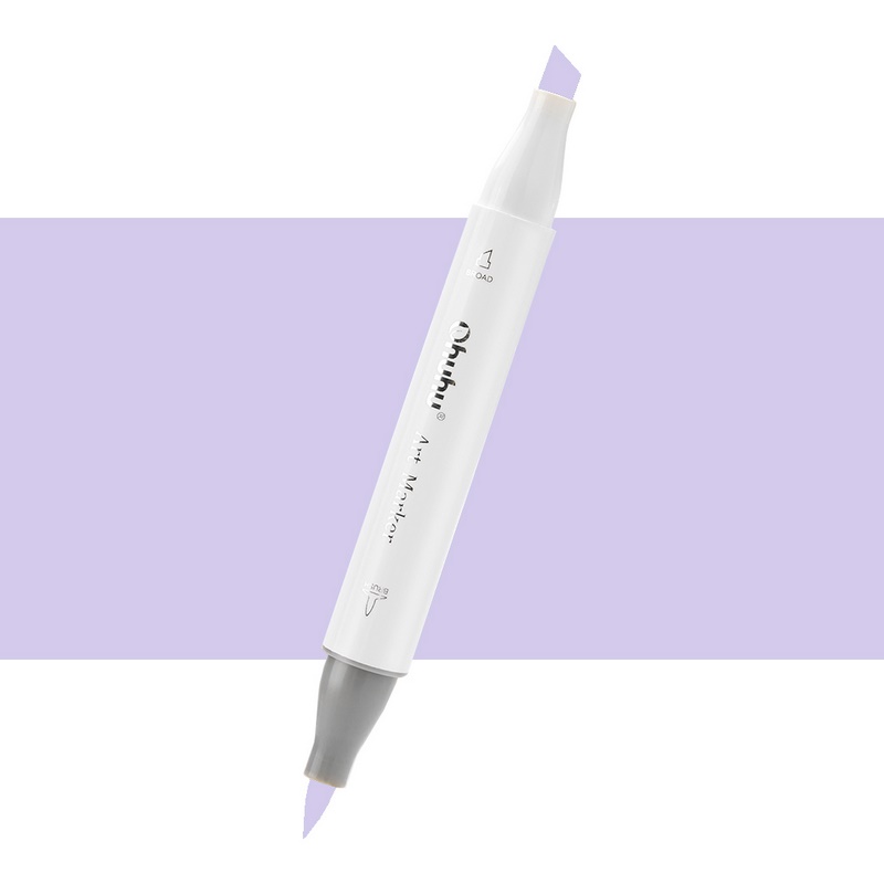 Lihová fixa OHUHU oboustranná Brush & Chisel, V250 Light lavender