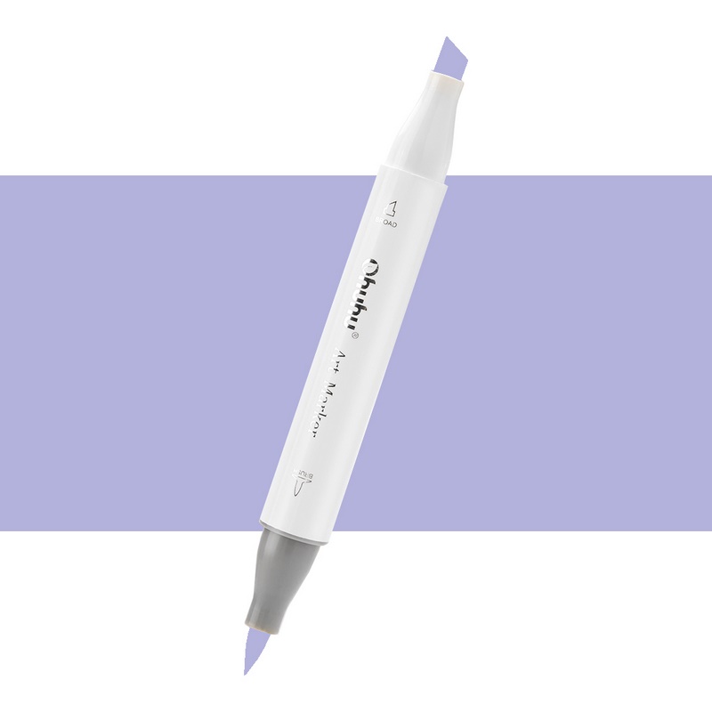 Lihová fixa OHUHU oboustranná Brush & Chisel, V350 Hydrangea Blue