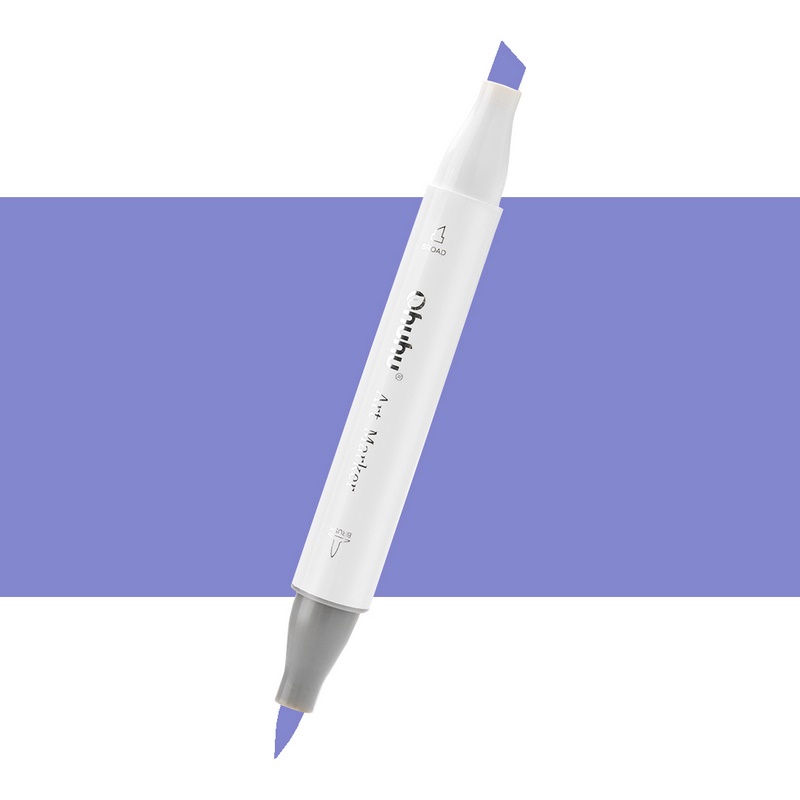 Lihová fixa OHUHU oboustranná Brush & Chisel, V370 Blue Bell
