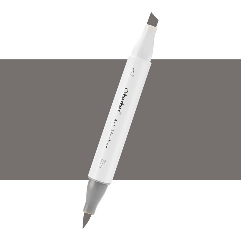 Lihová fixa OHUHU oboustranná Brush & Chisel, WG090 Warm Grey 09