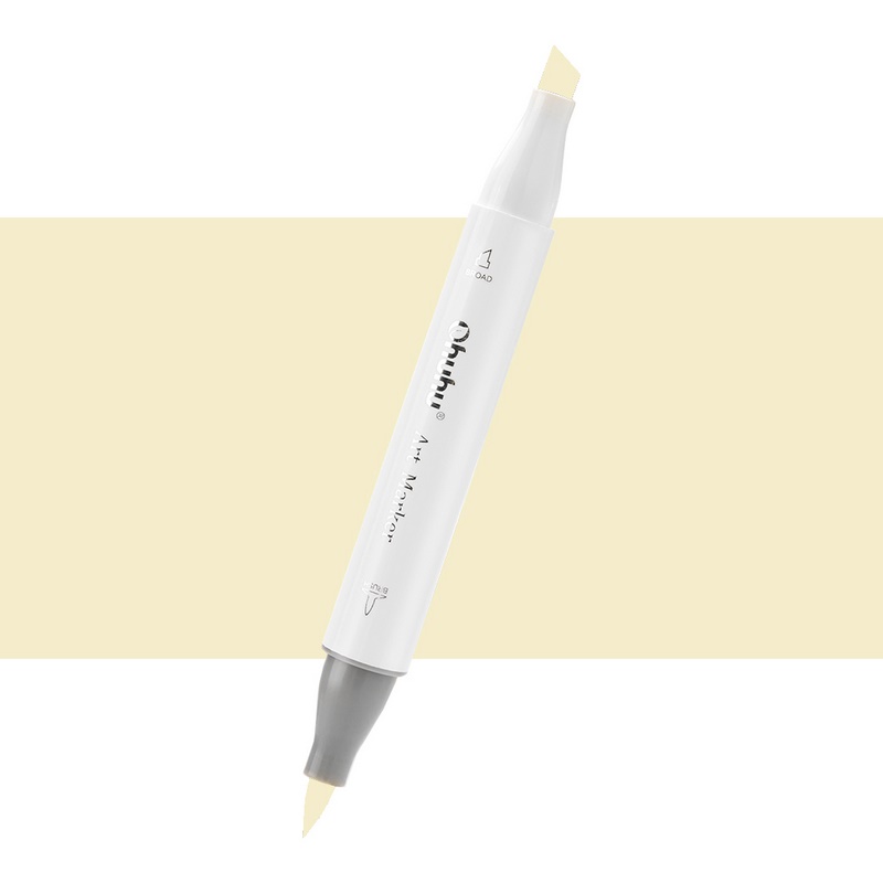 Lihová fixa OHUHU oboustranná Brush & Chisel, Y030 Lemon Chiffon