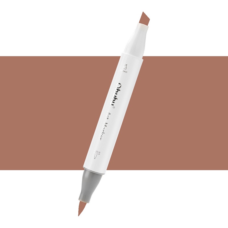 Lihová fixa OHUHU oboustranná Brush & Chisel, Y12 Mahogany