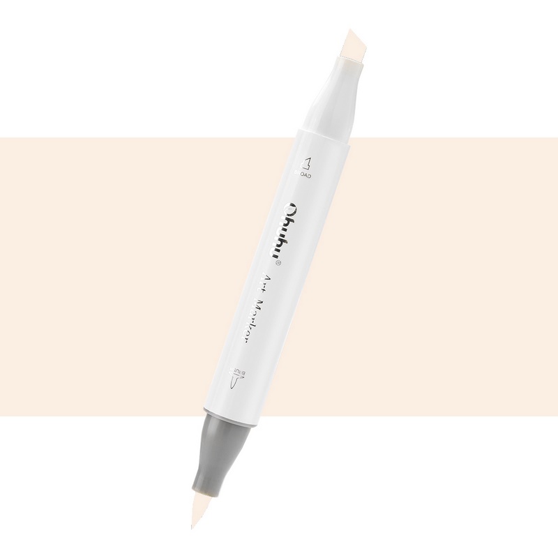 Lihová fixa OHUHU oboustranná Brush & Chisel, Y110 Grayish Yellow