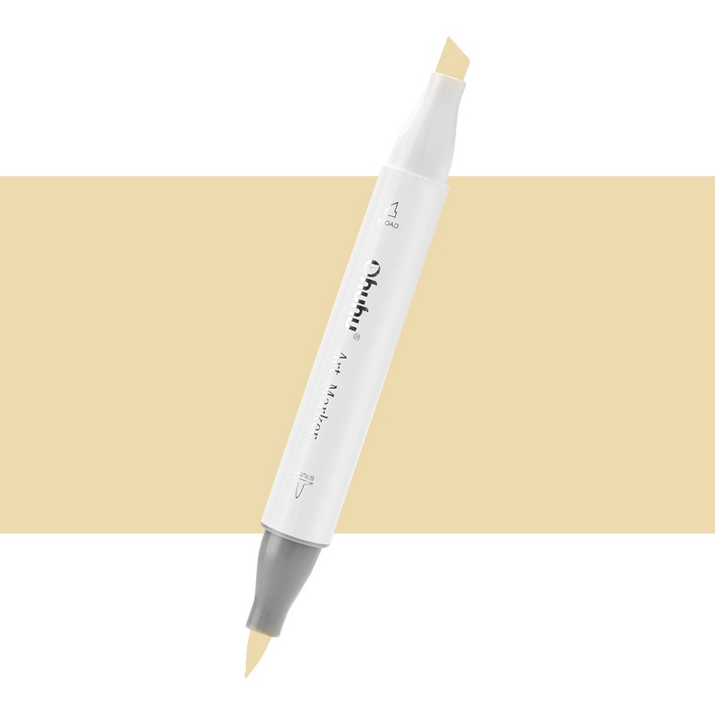 Lihová fixa OHUHU oboustranná Brush & Chisel, Y260 Yellow Dahlia