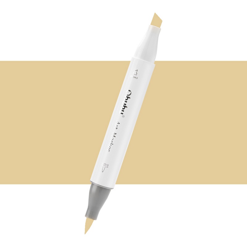 Lihová fixa OHUHU oboustranná Brush & Chisel, Y270 Pale Ochre
